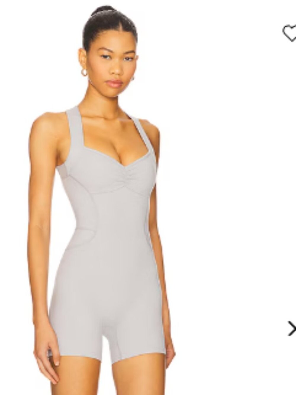 EUC 437 The Sculpt Shortie in Gray and White Size Medium